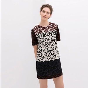 Zara Color Block Printed Dress